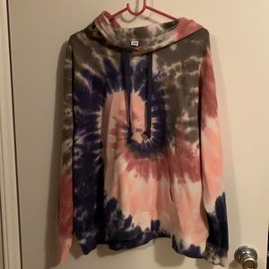 NWT Old Navy Swirl Tie Dye Hoodie Sweatshirt Sz XL
